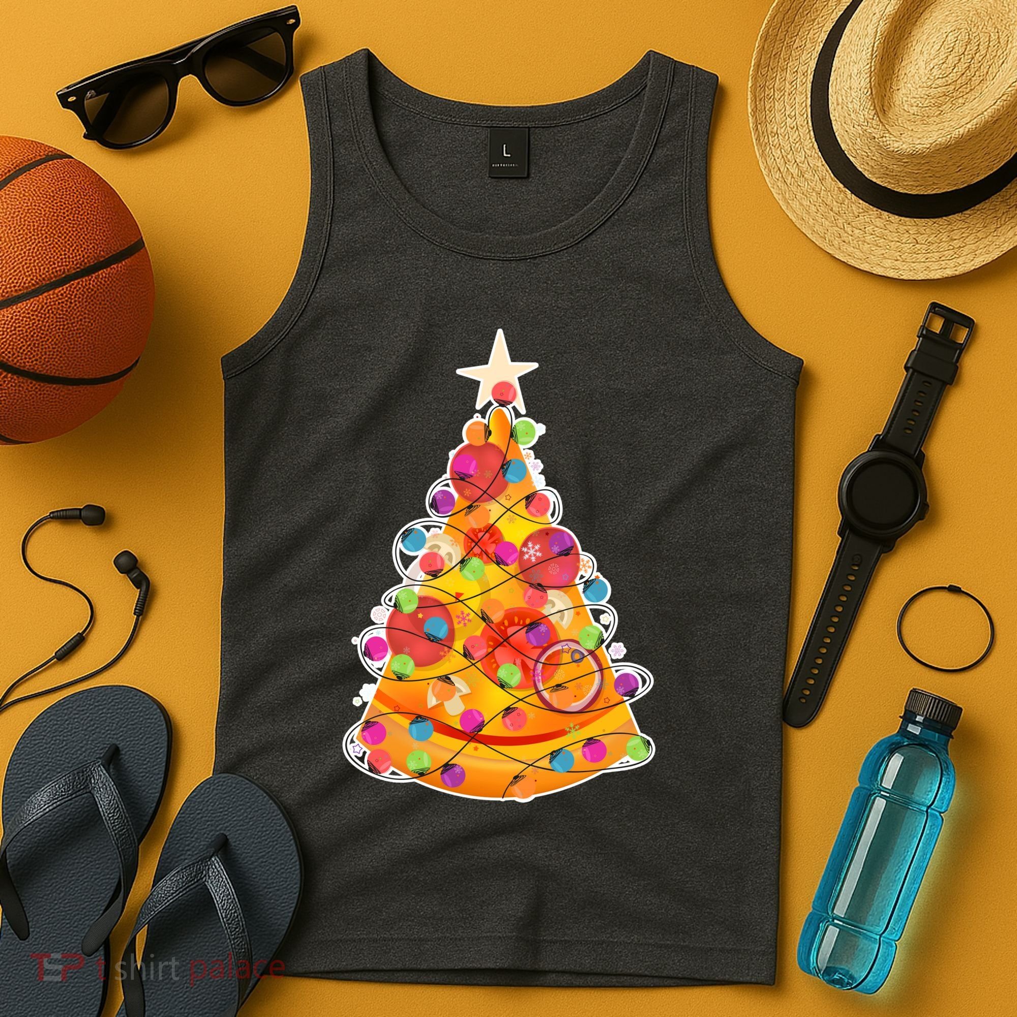 Pizza Crustmas Tree Tank Top