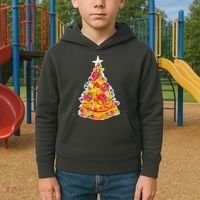 Pizza Crustmas Tree Kids Hoodie thumb 2