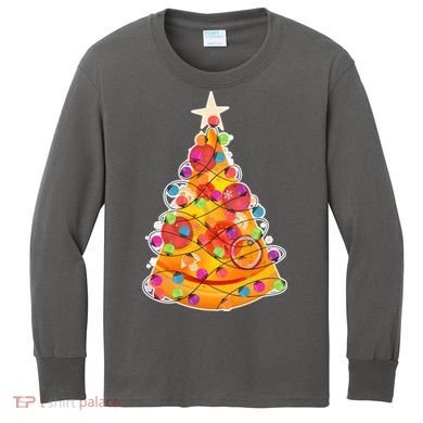 Pizza Crustmas Tree Kids Long Sleeve Shirt