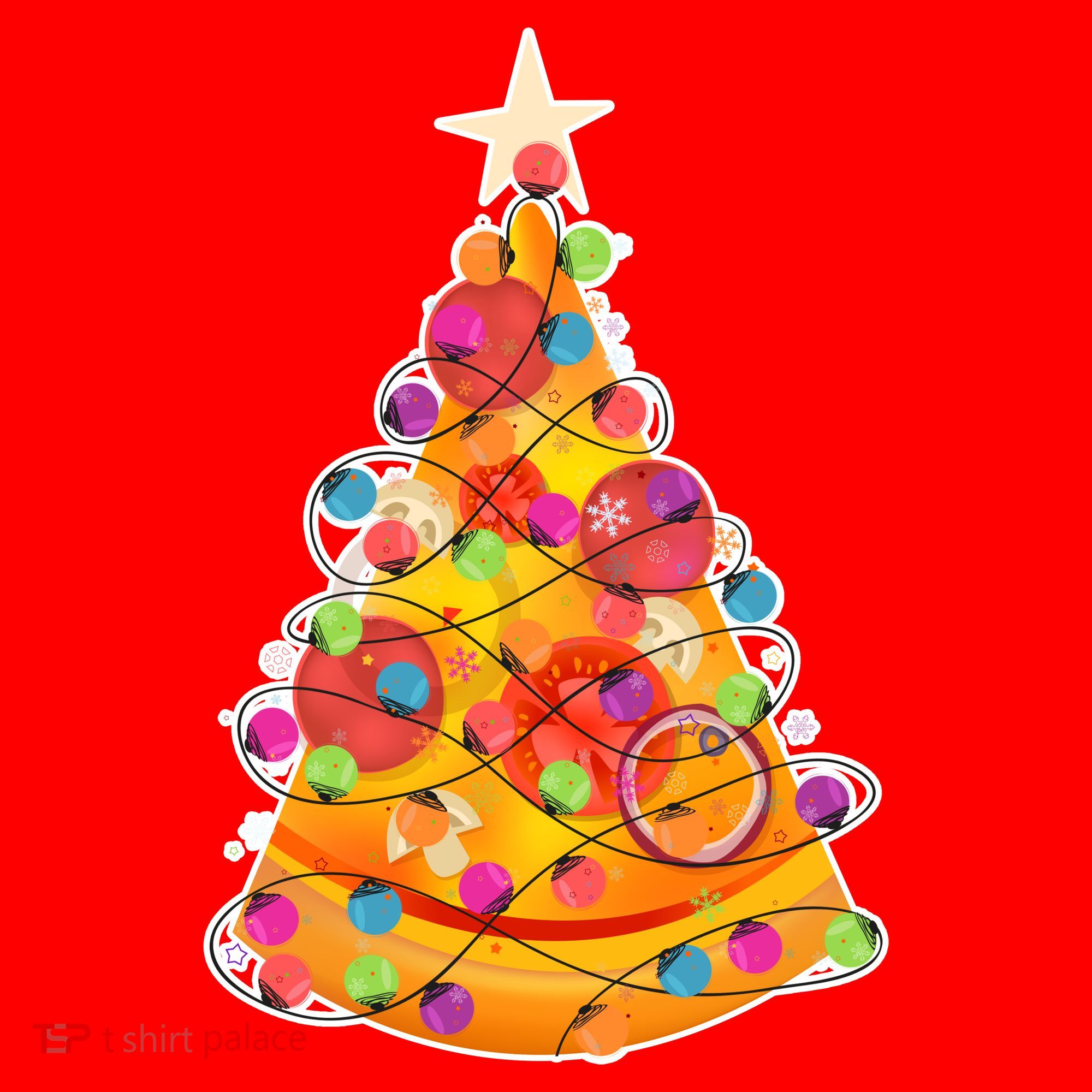 Pizza Crustmas Tree Santa Hat