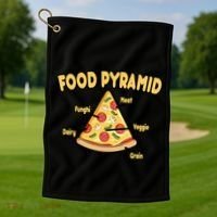 Pizza Food Pyramid Golf Towel thumb 1