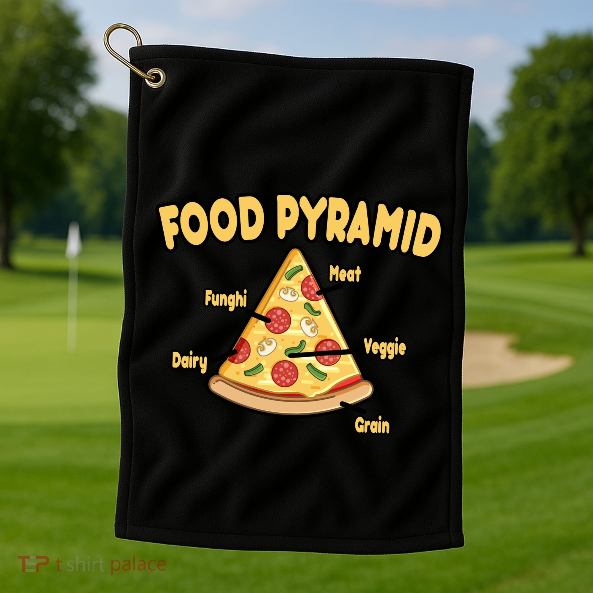 Pizza Food Pyramid Golf Towel