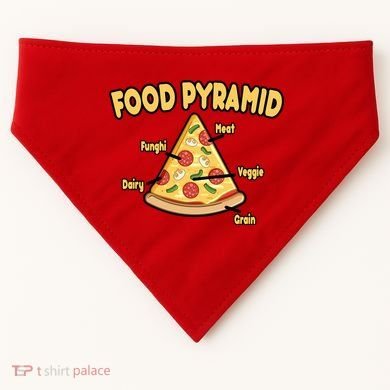 Pizza Food Pyramid USA-Made Doggie Bandana