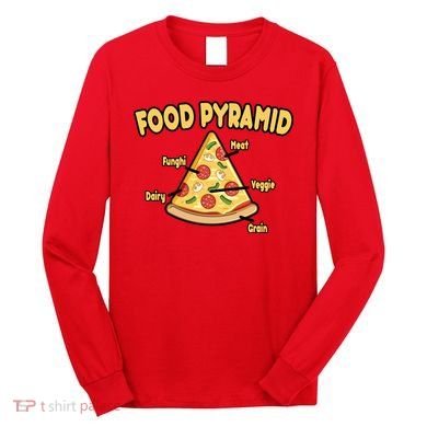 Pizza Food Pyramid Long Sleeve Shirt