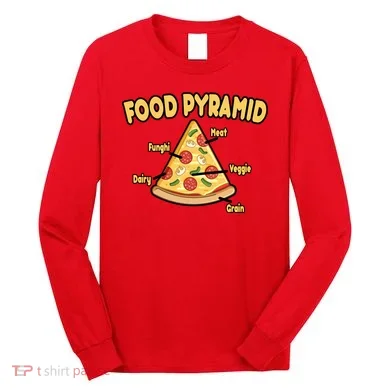 Pizza Food Pyramid Long Sleeve Shirt