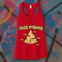 Pizza Food Pyramid Women's Tank Top thumb 3