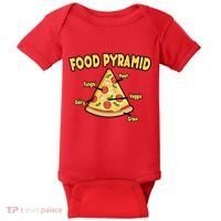 Pizza Food Pyramid Baby Bodysuit thumb 0