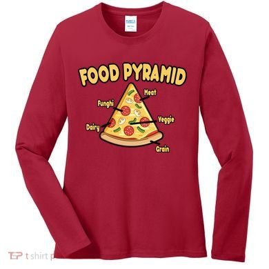 Pizza Food Pyramid Women's Long Sleeve Shirt