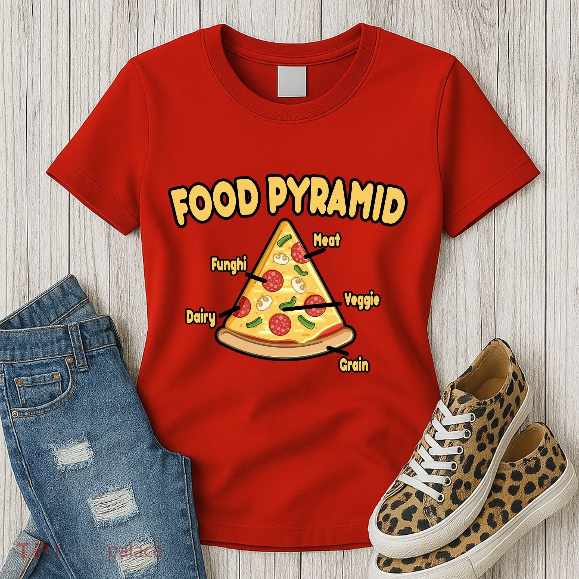 Pizza Food Pyramid Women's T-Shirt