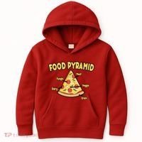 Pizza Food Pyramid Kids Hoodie thumb 0