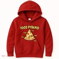 Pizza Food Pyramid Kids Hoodie thumb 0