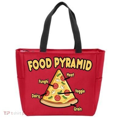 Pizza Food Pyramid Tote Bag