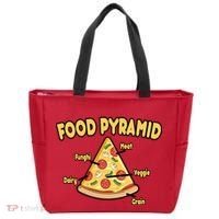 Pizza Food Pyramid Tote Bag thumb 0