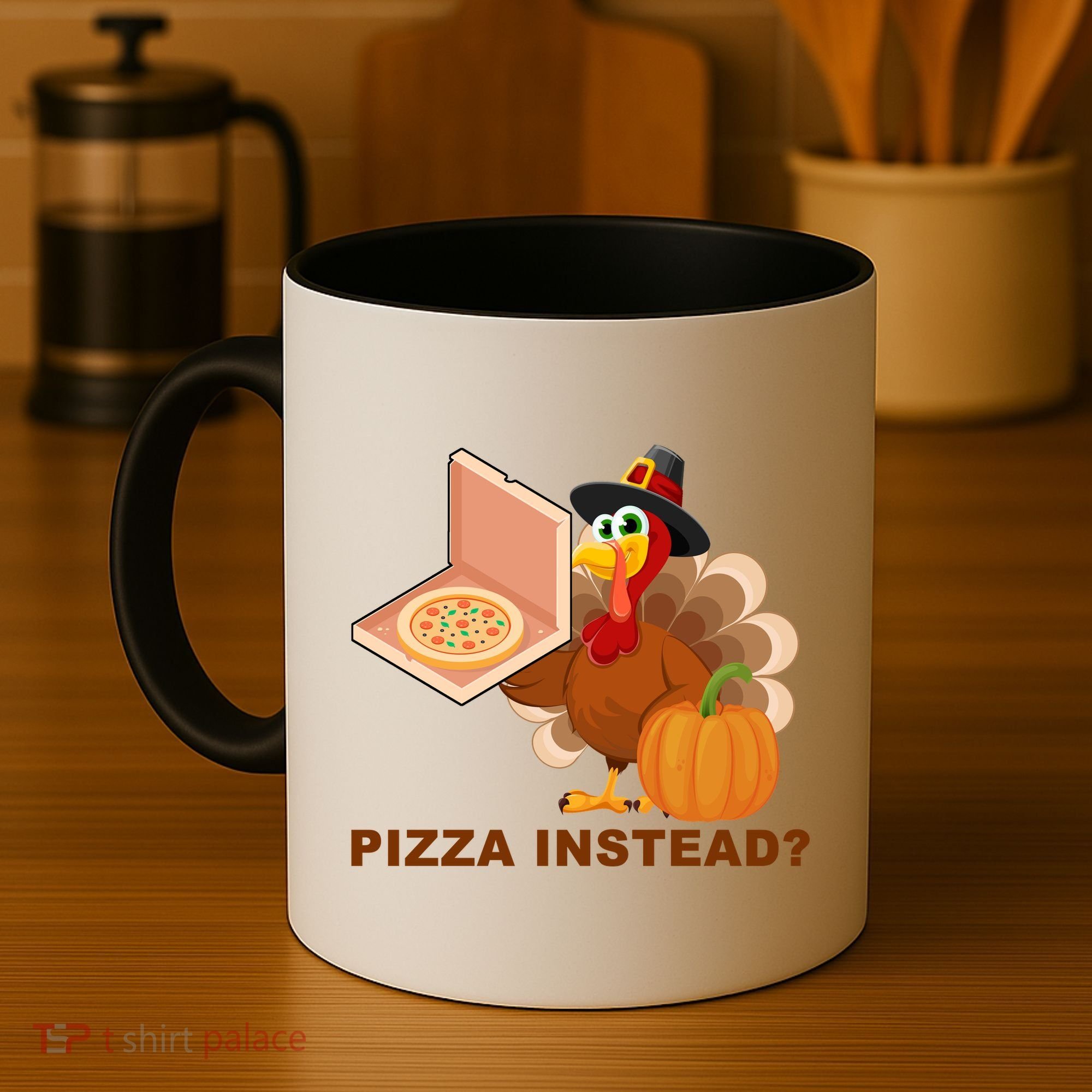 Pizza Instead? Funny Turkey Thanksgiving Coffee Mug