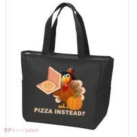 Pizza Instead? Funny Turkey Thanksgiving Tote Bag thumb 3