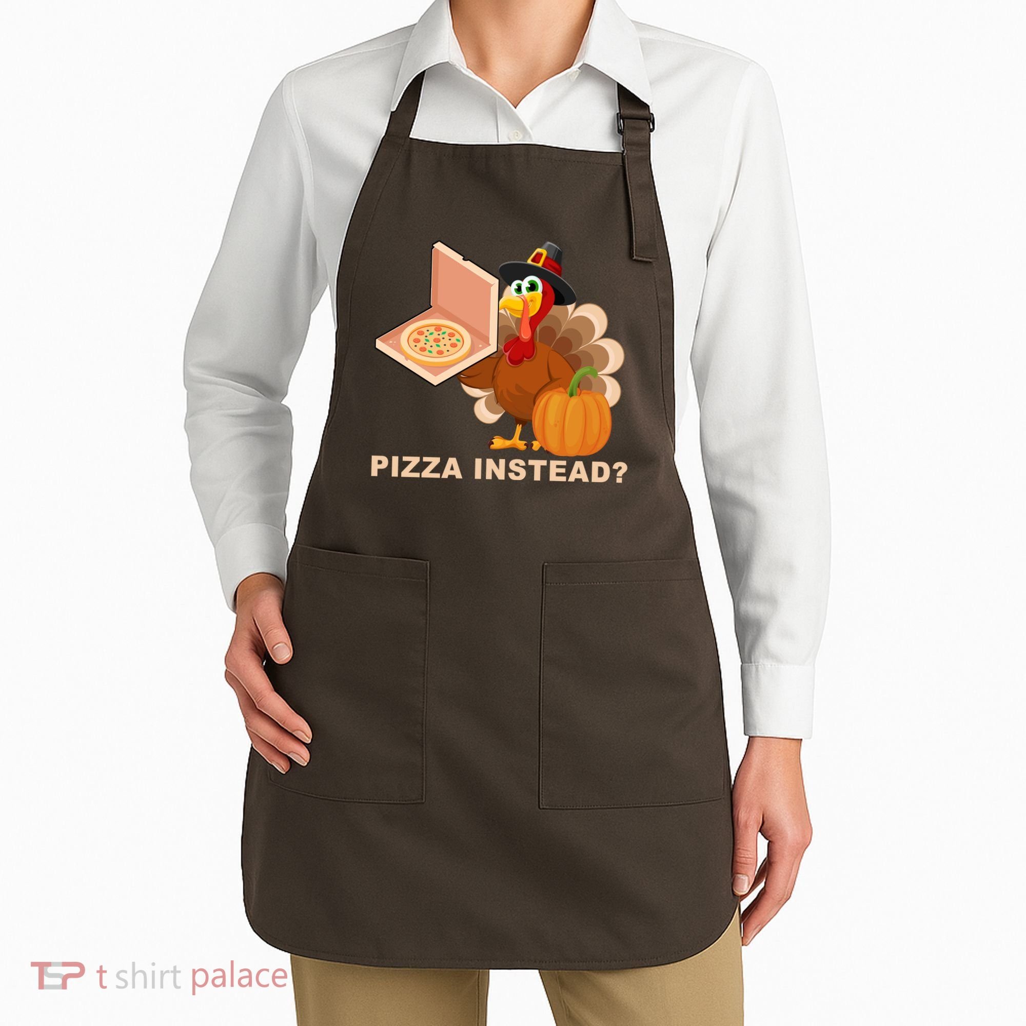 Pizza Instead? Funny Turkey Thanksgiving Apron