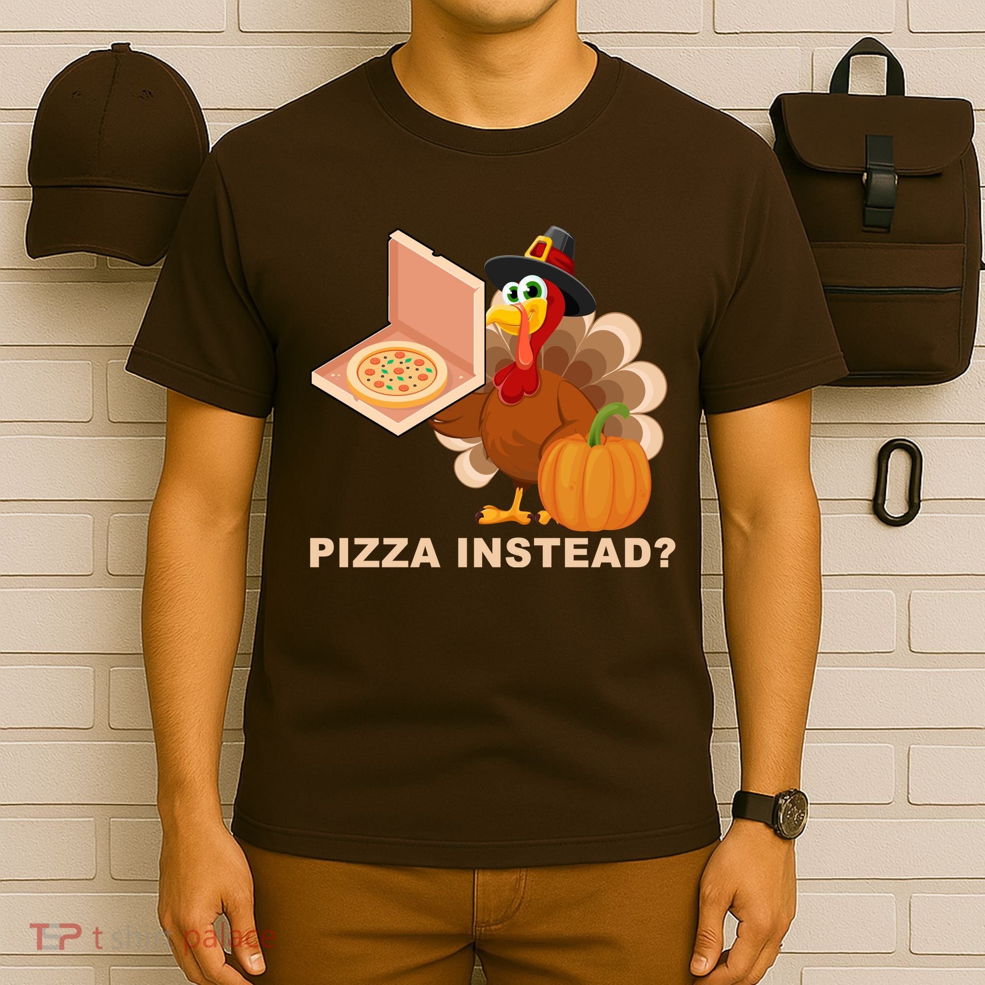 Pizza Instead? Funny Turkey Thanksgiving T-Shirt
