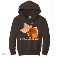 Pizza Instead? Funny Turkey Thanksgiving Kids Hoodie thumb 0