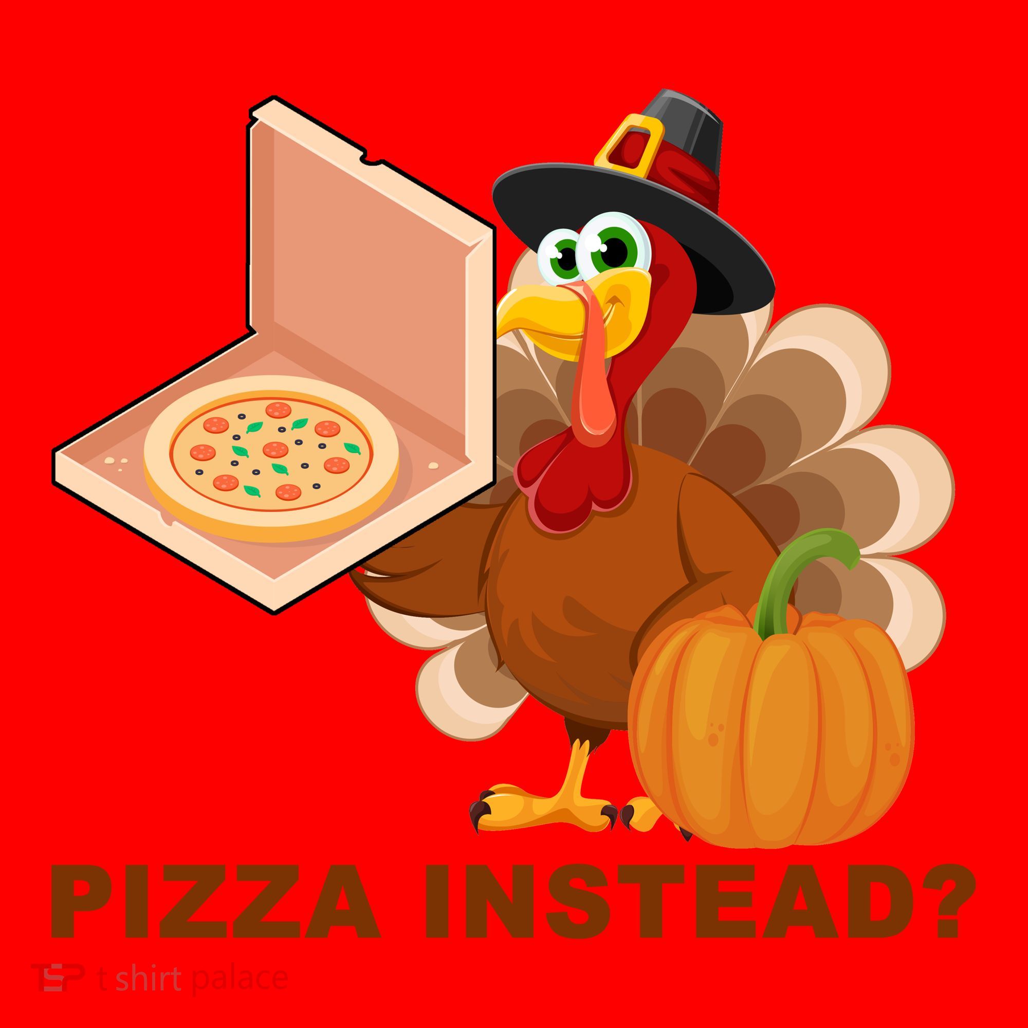 Pizza Instead? Funny Turkey Thanksgiving Santa Hat