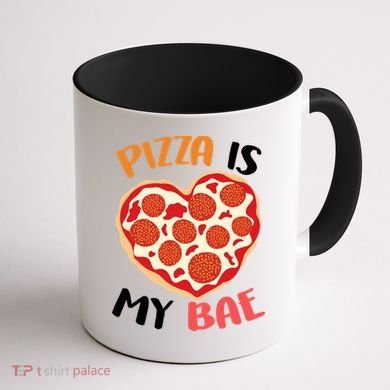 Pizza is My Bae Funny Valentines Day Coffee Mug back
