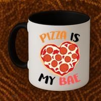 Pizza is My Bae Funny Valentines Day Coffee Mug thumb 2