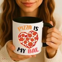 Pizza is My Bae Funny Valentines Day Coffee Mug thumb 3