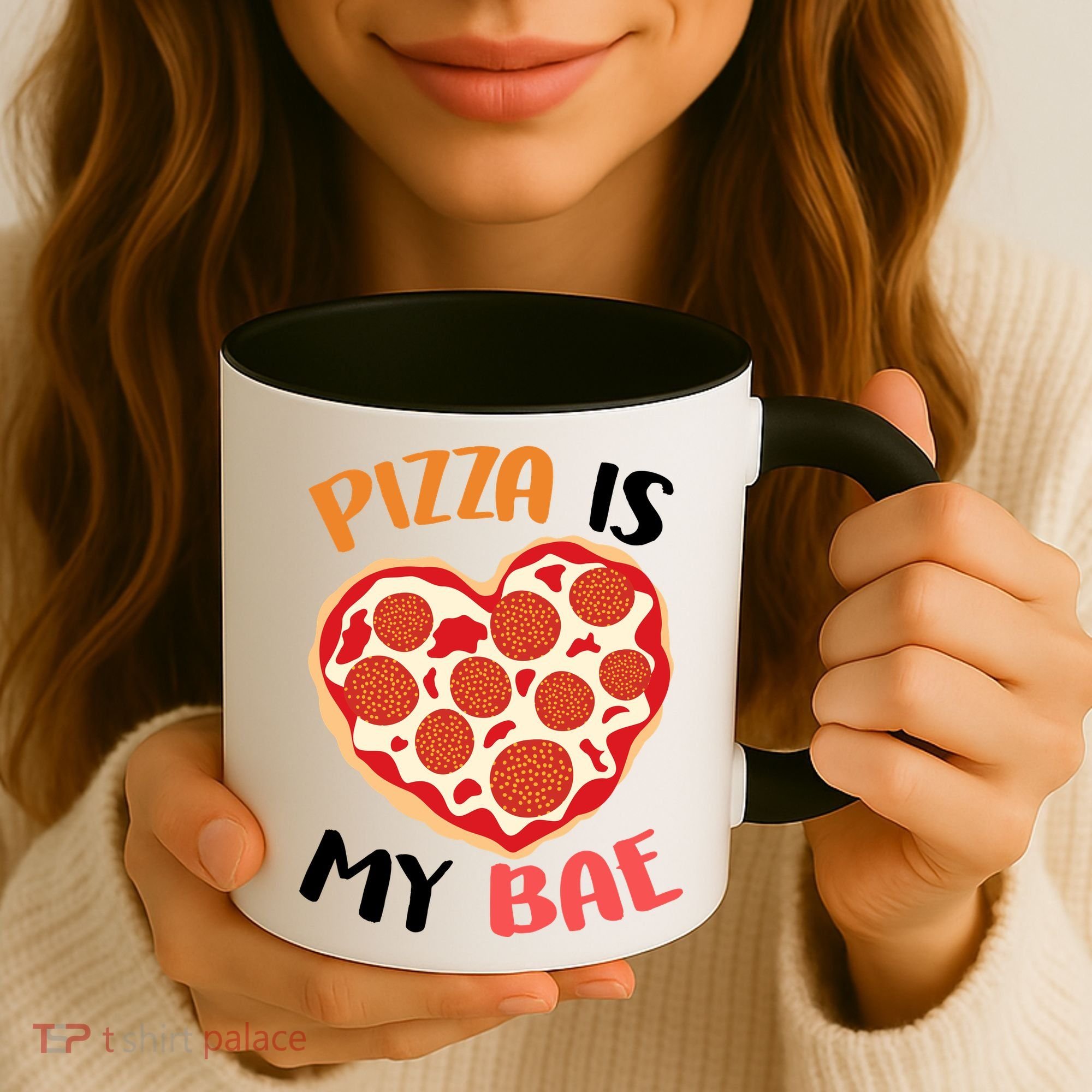 Pizza is My Bae Funny Valentines Day Coffee Mug