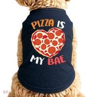 Pizza is My Bae Funny Valentines Day Doggie Tank thumb 0