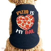 Pizza is My Bae Funny Valentines Day Doggie Tank thumb 0