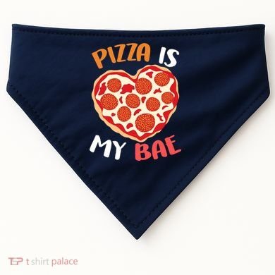 Pizza is My Bae Funny Valentines Day USA-Made Doggie Bandana