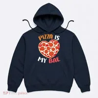Pizza is My Bae Funny Valentines Day Hoodie thumb 0