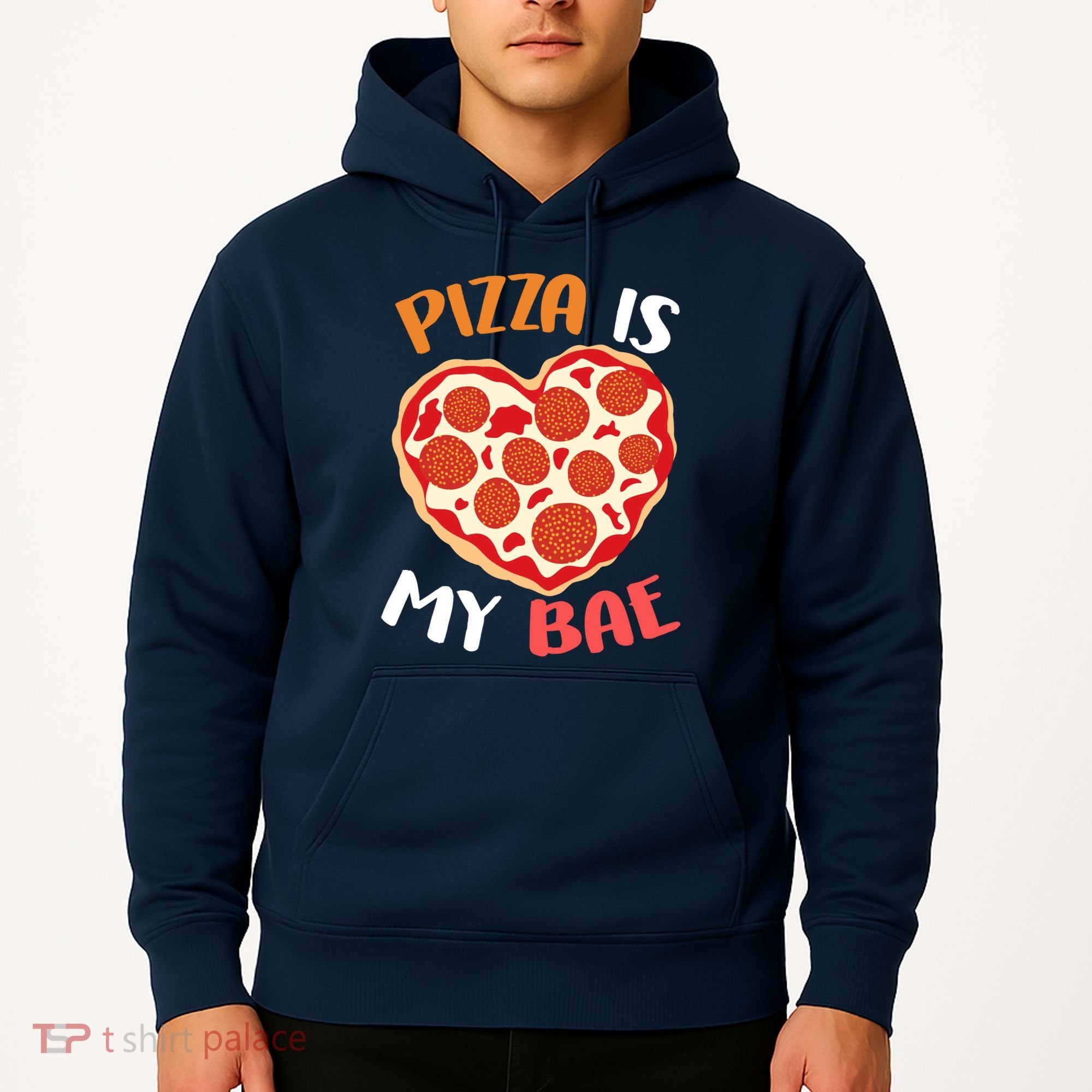 Pizza is My Bae Funny Valentines Day Hoodie