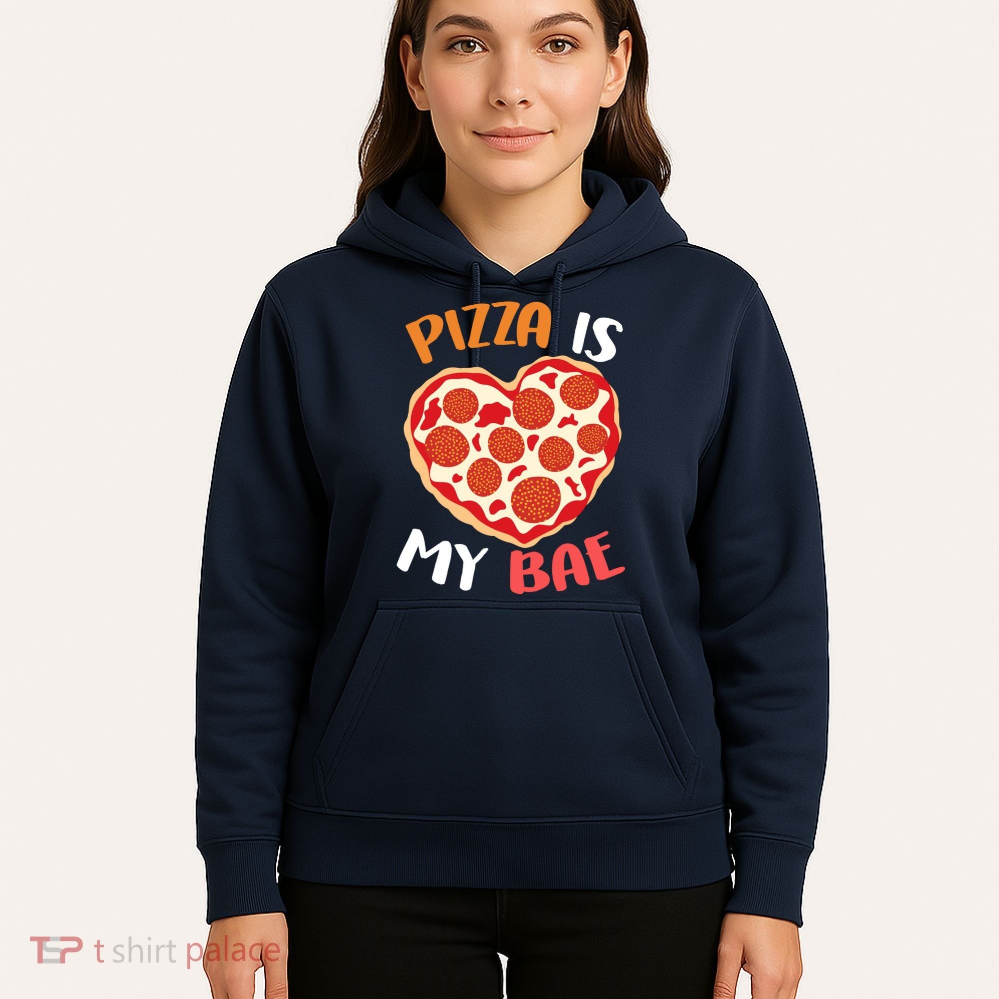 Pizza is My Bae Funny Valentines Day Hoodie
