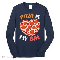 Pizza is My Bae Funny Valentines Day Long Sleeve Shirt thumb 0