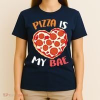 Pizza is My Bae Funny Valentines Day T-Shirt thumb 4