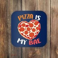 Pizza is My Bae Funny Valentines Day Coaster thumb 0
