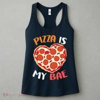 Pizza is My Bae Funny Valentines Day Women's Tank Top thumb 3
