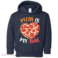 Pizza is My Bae Funny Valentines Day Toddler Hoodie thumb 0