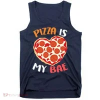 Pizza is My Bae Funny Valentines Day Tank Top thumb 0