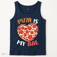 Pizza is My Bae Funny Valentines Day Tank Top thumb 2