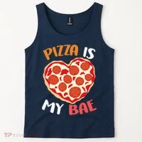 Pizza is My Bae Funny Valentines Day Tank Top thumb 2