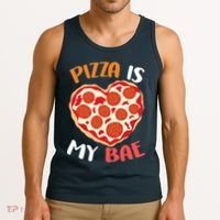 Pizza is My Bae Funny Valentines Day Tank Top thumb 3