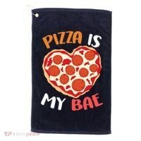 Pizza is My Bae Funny Valentines Day Golf Towel thumb 0