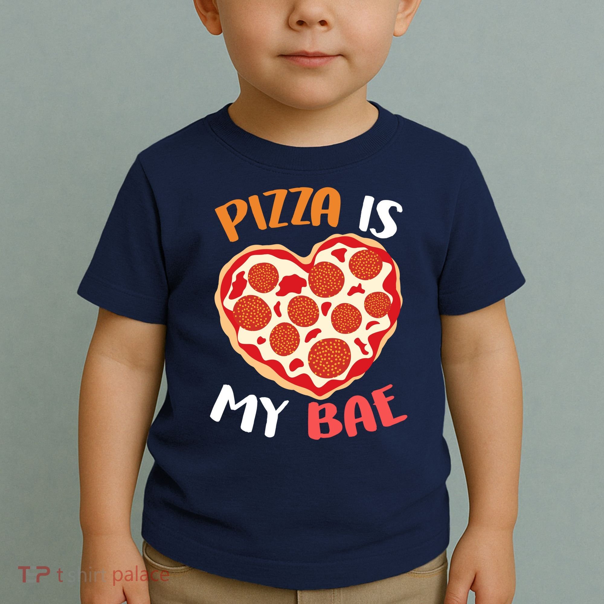 Pizza is My Bae Funny Valentines Day Toddler T-Shirt