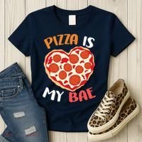 Pizza is My Bae Funny Valentines Day Women's T-Shirt thumb 3