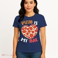 Pizza is My Bae Funny Valentines Day Women's T-Shirt thumb 4