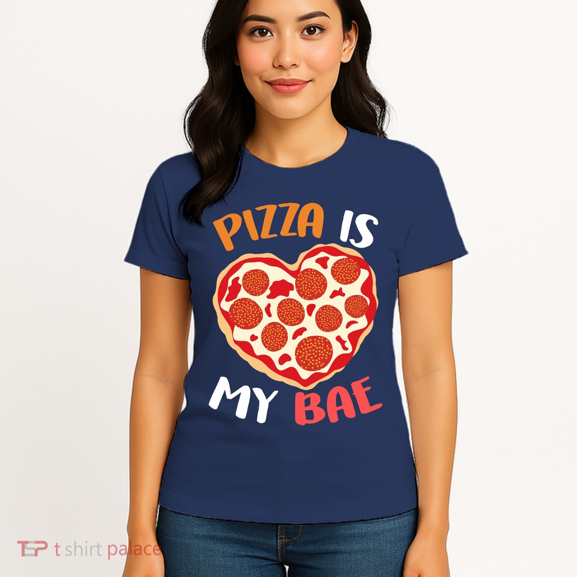 Pizza is My Bae Funny Valentines Day Women's T-Shirt
