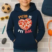 Pizza is My Bae Funny Valentines Day Kids Hoodie thumb 2