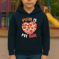 Pizza is My Bae Funny Valentines Day Kids Hoodie thumb 3