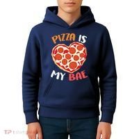 Pizza is My Bae Funny Valentines Day Kids Hoodie thumb 4